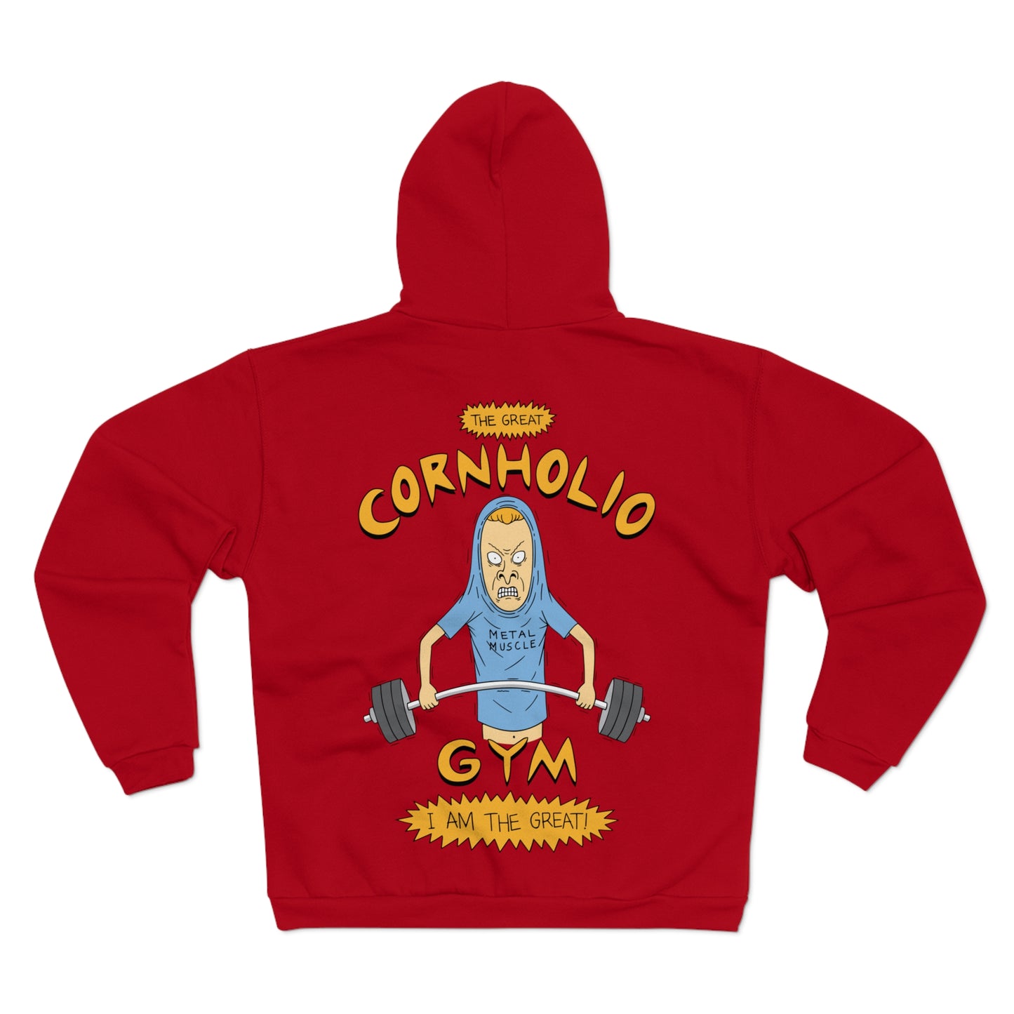 Cornholio Gym Unisex Hooded Zip Sweatshirt  - I Am The Great Workout Hoodie