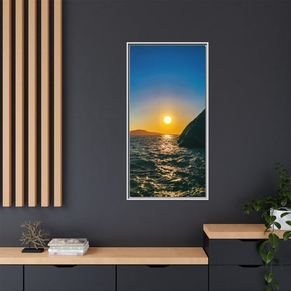 Dunquin Pier Sunset Matte Canvas, Framed (Multi-color)