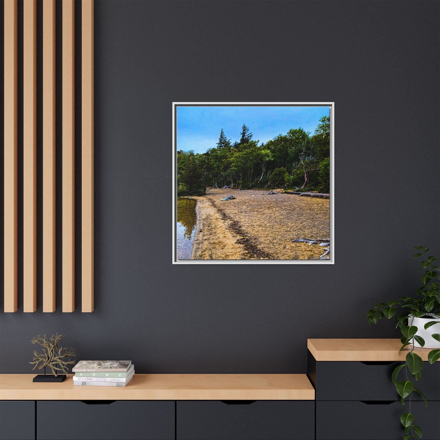 Killarney Beach Matte Canvas, Framed (Multi-color)