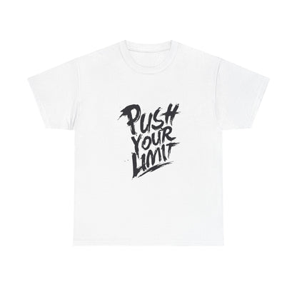 Motivational Unisex Heavy Cotton Tee - 'Push Your Limit'