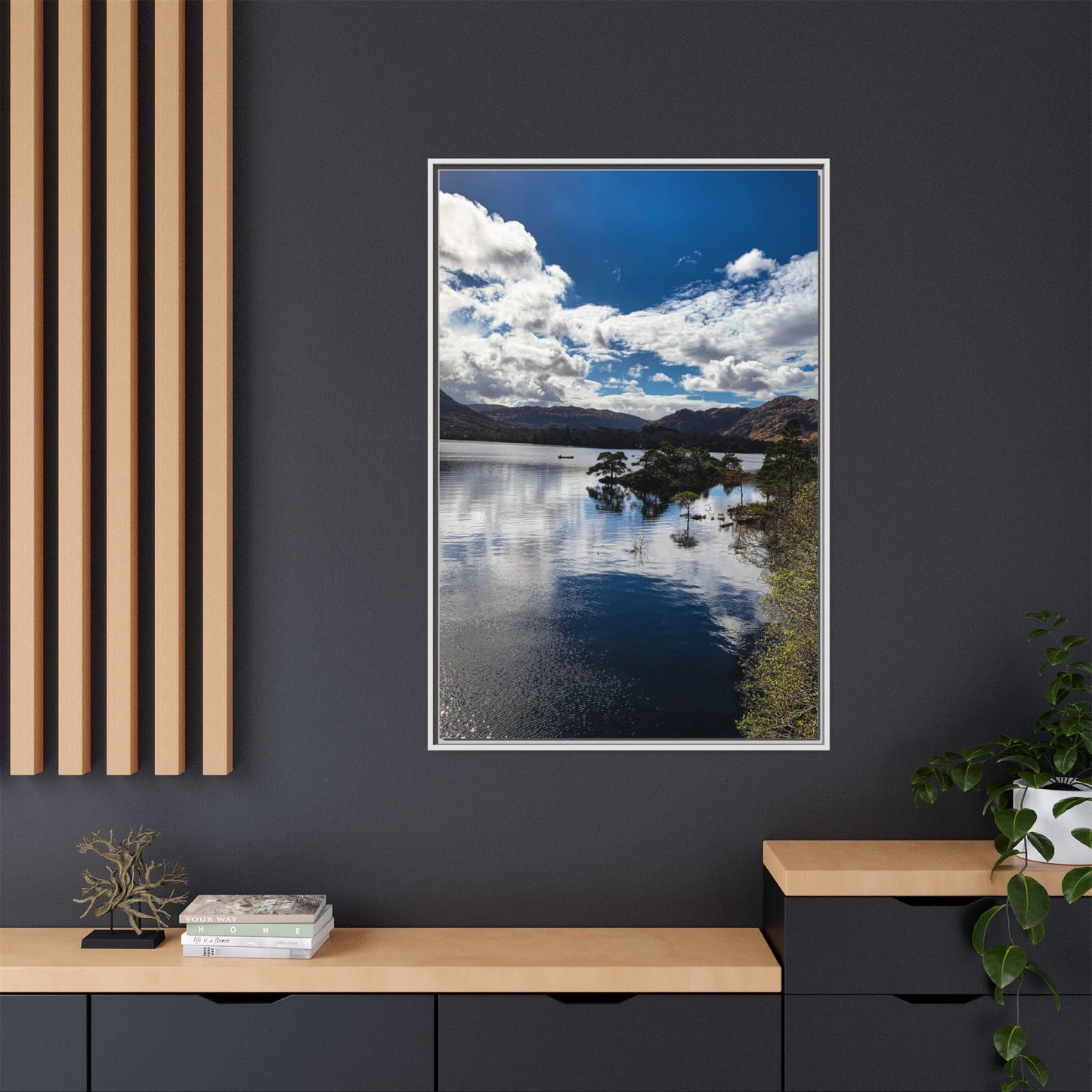 Lake Matte Canvas, Framed (Multi-color)