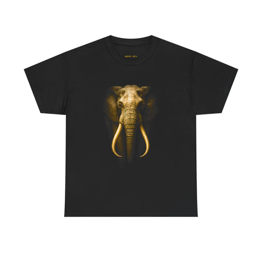 Elephant Head Graphic Tee — Golden Tusk Wildlife T-Shirt