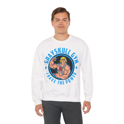 Grayskull Gym Unisex Crewneck Sweatshirt - I Have The Power White