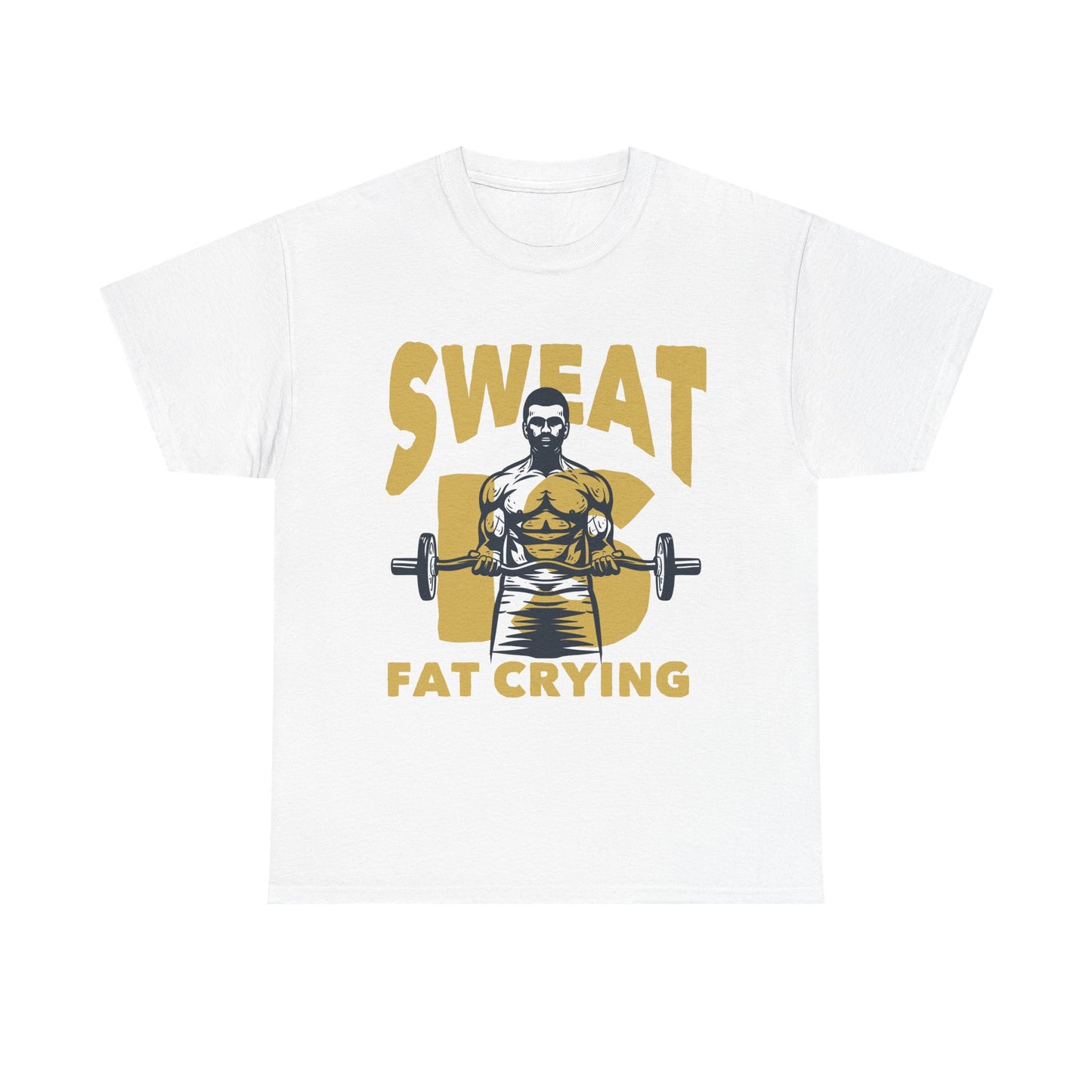 Sweat Is Fat Crying Unisex Heavy Cotton Tee