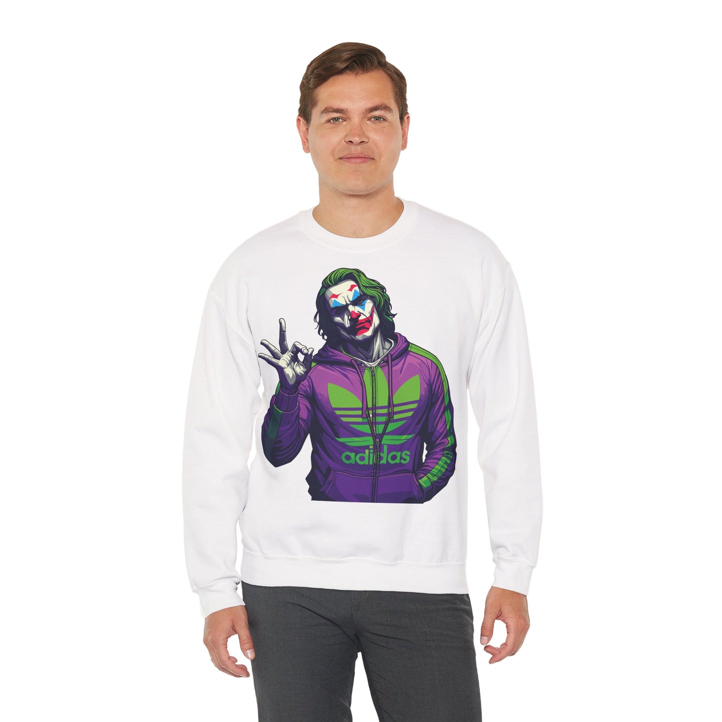 Retro Graphic Crewneck Sweatshirt - Artsy Design