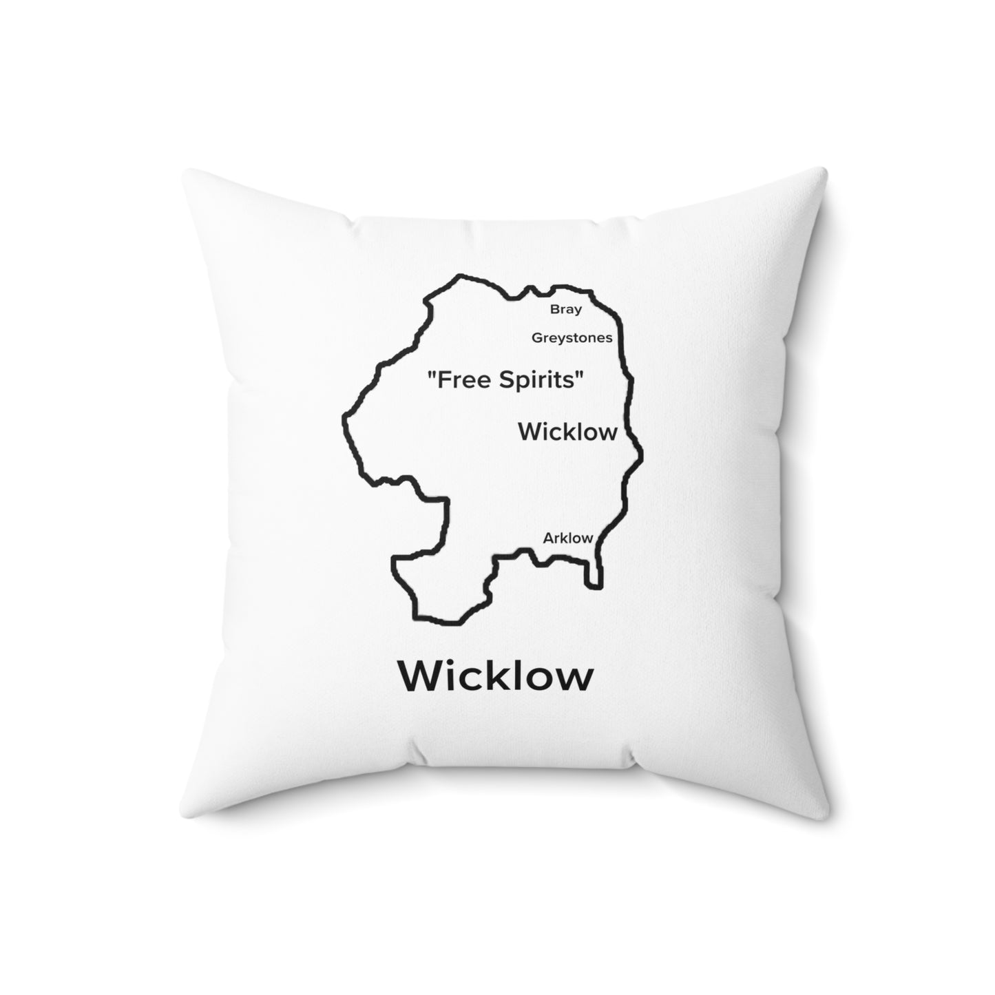 Wicklow Spun Polyester Square Pillow White Edition 4 Sizes