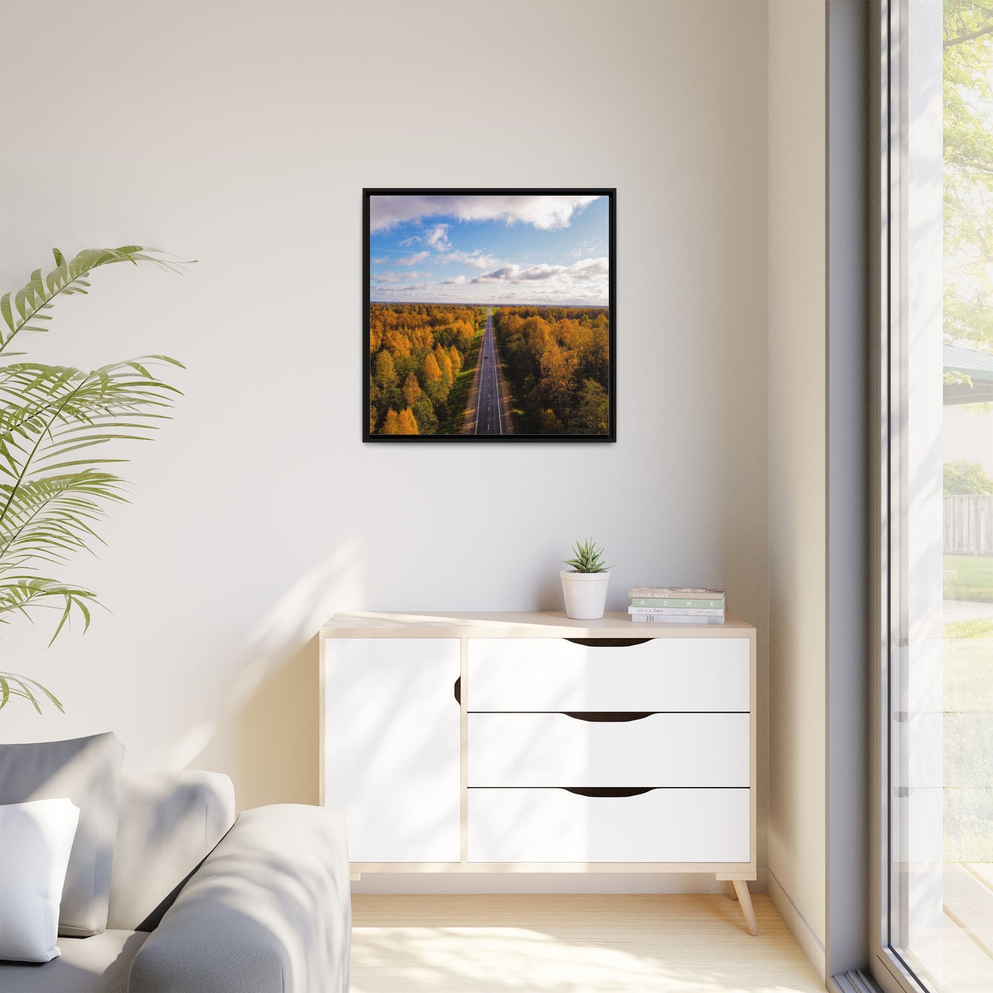 Somewhere In Lithuania Matte Canvas, Framed (Multi-color)