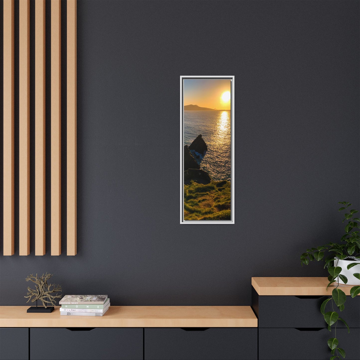 Dunquin Pier Matte Canvas, Framed (Multi-color)