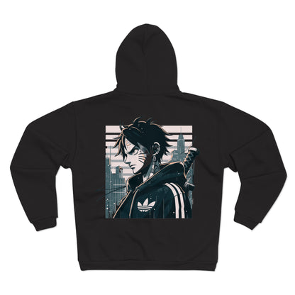 Warrior From The Future Unisex Hooded Zip Sweatshirt