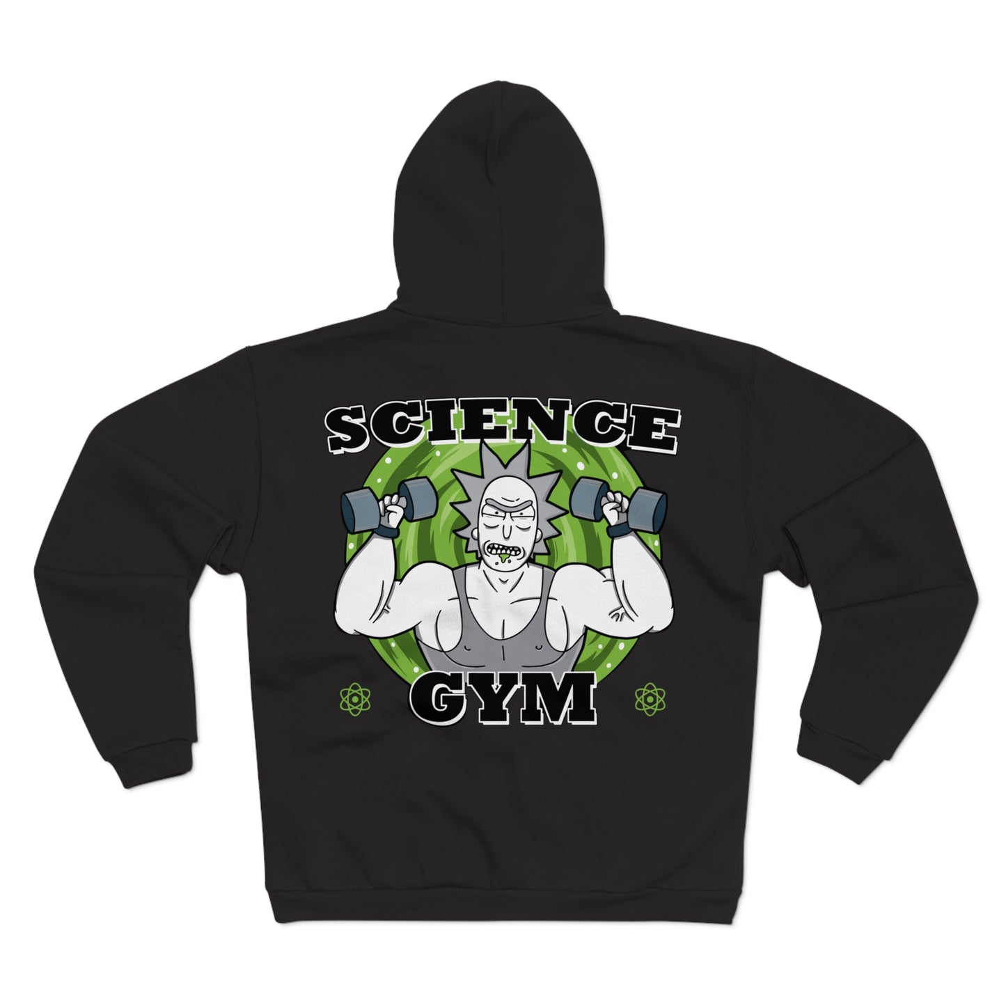 Science Gym Unisex Hooded Zip Sweatshirt - Fun Fitness Hoodie for Science Lovers