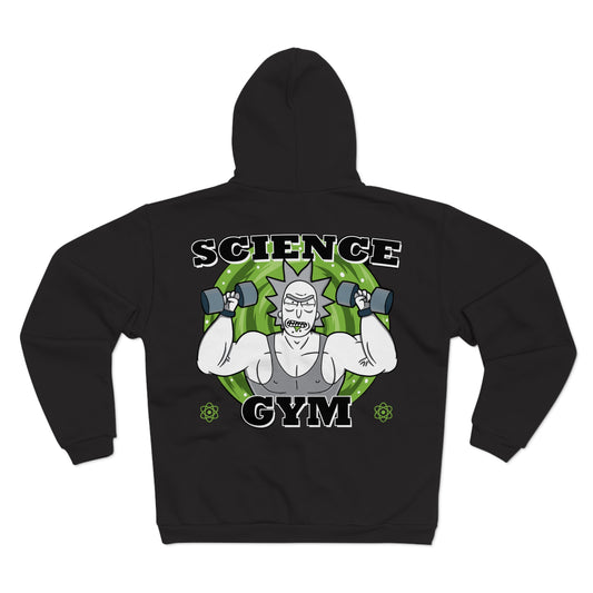 Science Gym Unisex Hooded Zip Sweatshirt - Fun Fitness Hoodie for Science Lovers