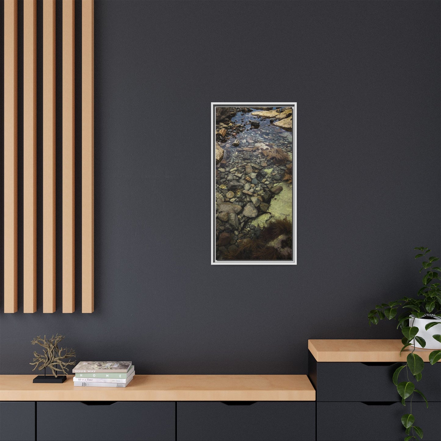 Rocks Matte Canvas, Framed (Multi-color)