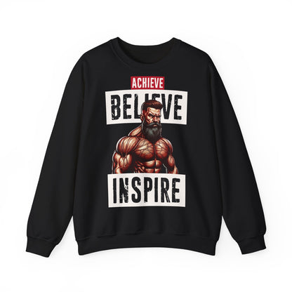 Achieve Believe Unisex Heavy Blend™ Crewneck Sweatshirt - Motivational Fitness Apparel