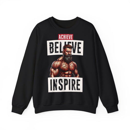 Achieve Believe Unisex Heavy Blend™ Crewneck Sweatshirt - Motivational Fitness Apparel