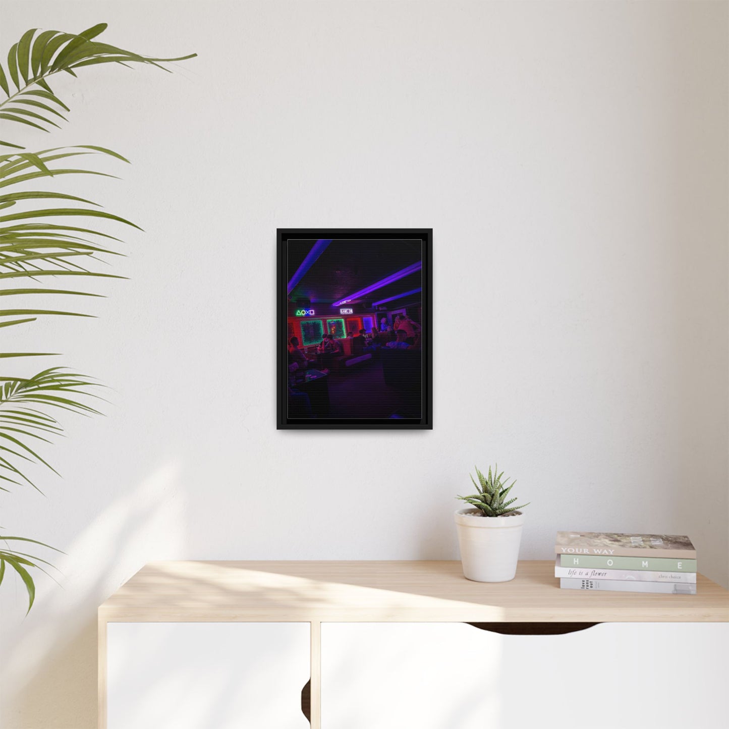 Mermaids Night Club Matte Canvas, Framed (Multi-color)