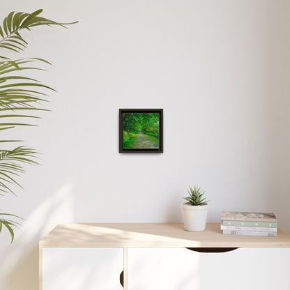 Listowel River Walk Matte Canvas, Framed (Multi-color)