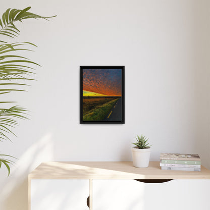 Cloudy Sunset Matte Canvas, Framed (Multi-color)