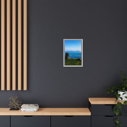 Ask Tower Matte Canvas, Framed (Multi-color)