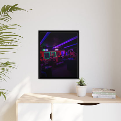 Mermaids Night Club Matte Canvas, Framed (Multi-color)