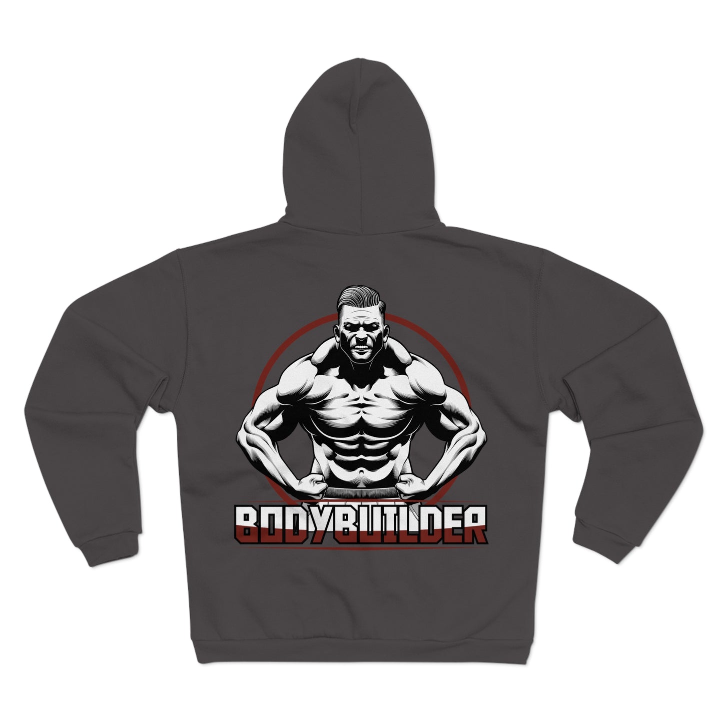 Motivational Bodybuilder Zip Hoodie for Fitness Enthusiasts