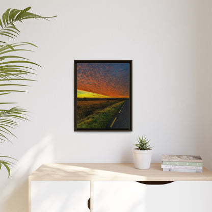 Cloudy Sunset Matte Canvas, Framed (Multi-color)