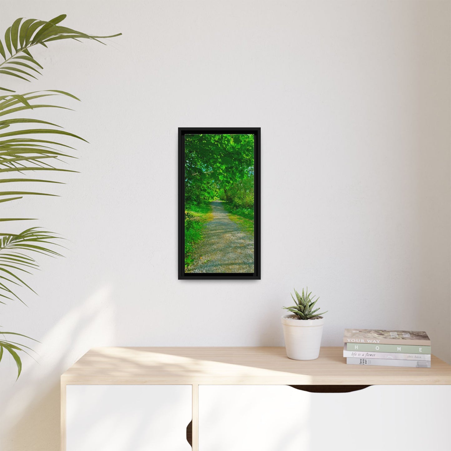 Listowel River Walk Matte Canvas, Framed (Multi-color)