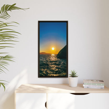 Dunquin Pier Sunset Matte Canvas, Framed (Multi-color)