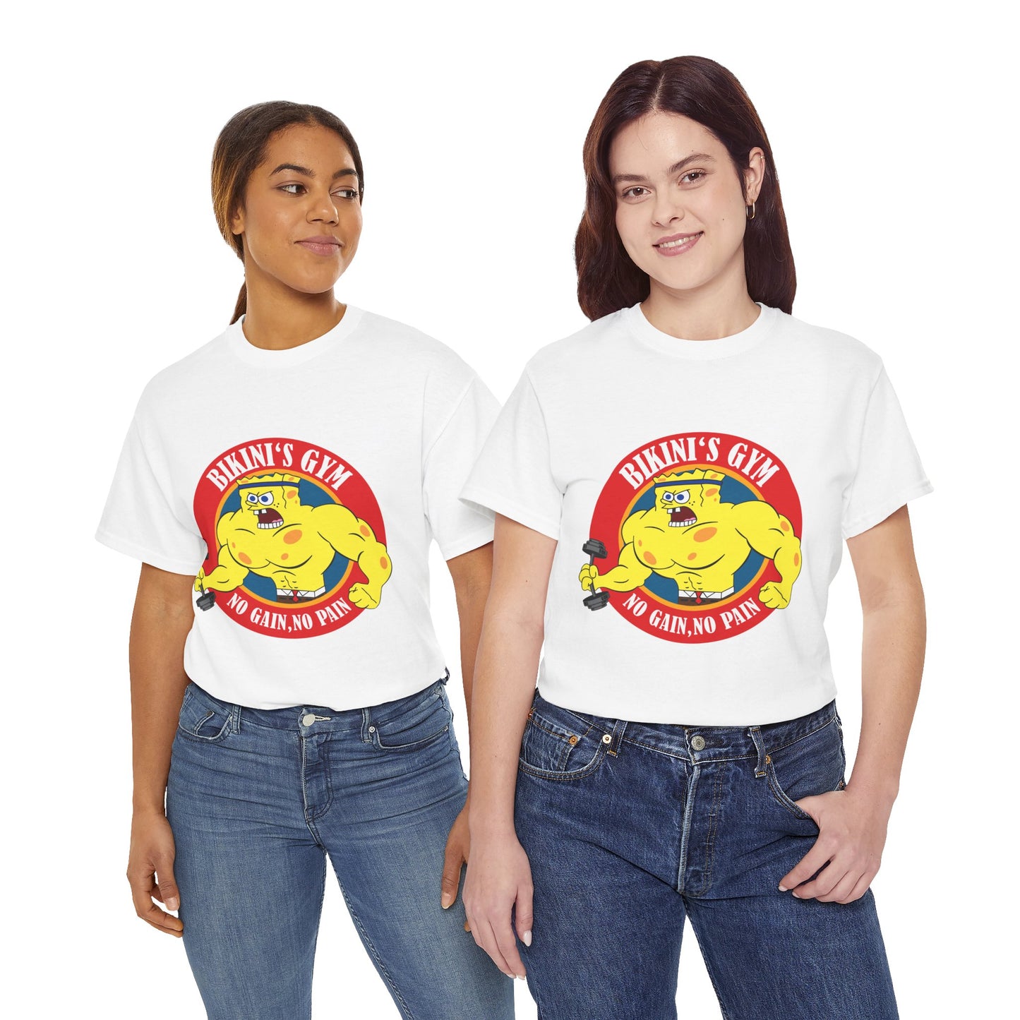 SpongeBob Bikini Gym Unisex Heavy Cotton Tee