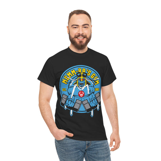 Vintage Gym Monster Unisex Heavy Cotton Tee - Retro Fitness T-Shirt Black