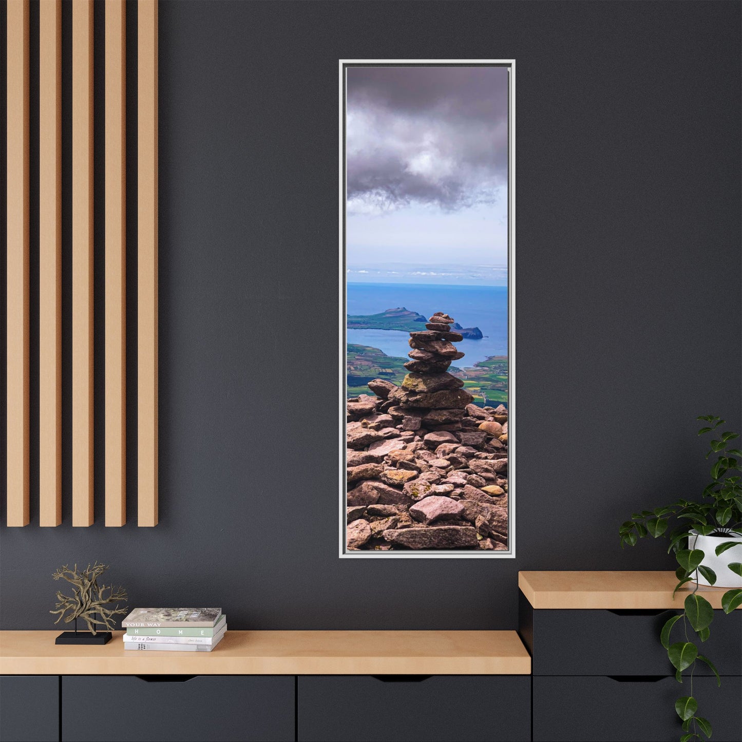 Mount Brandon Top Matte Canvas, Framed (Multi-color)
