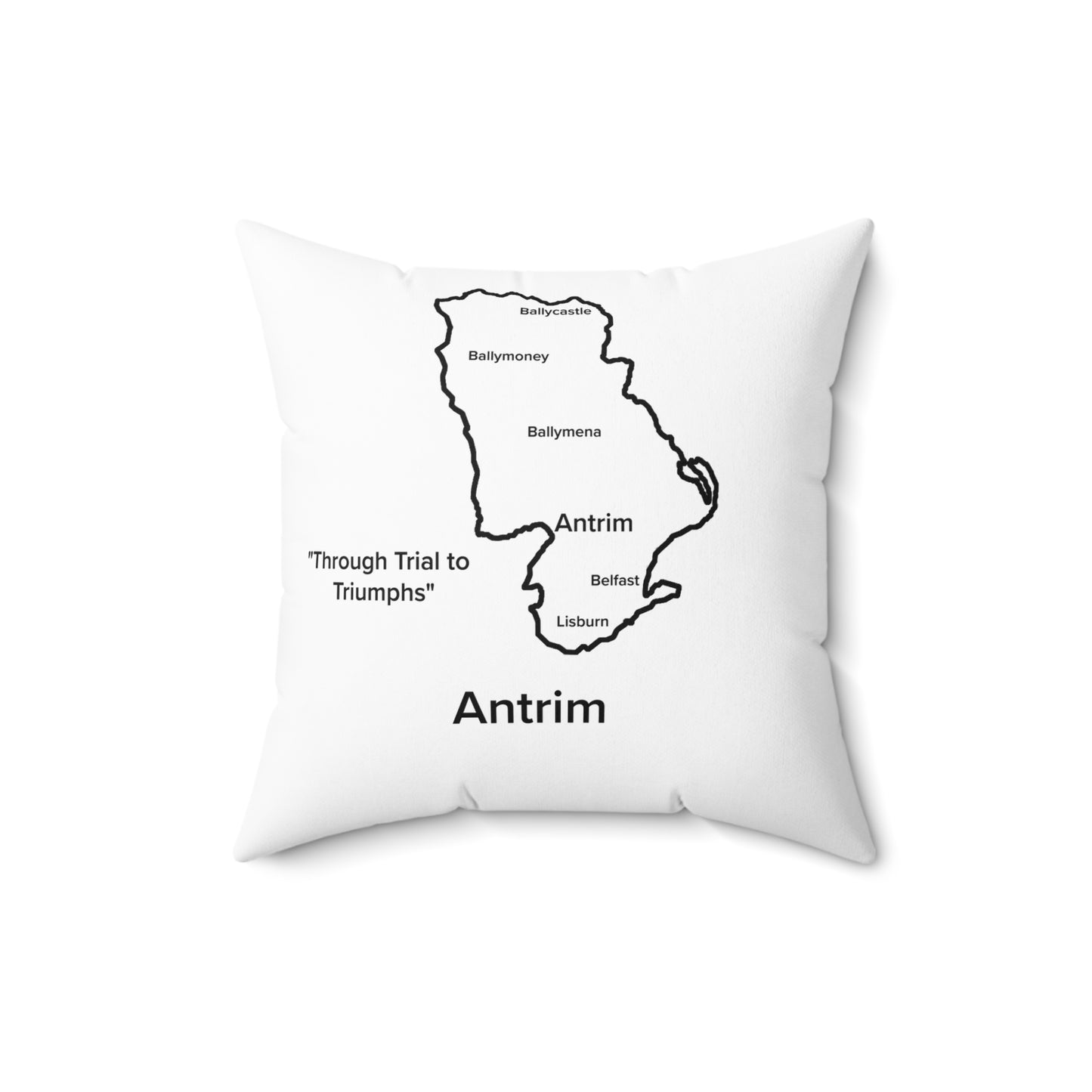 Antrim Spun Polyester Square Pillow White Edition 2 Sizes