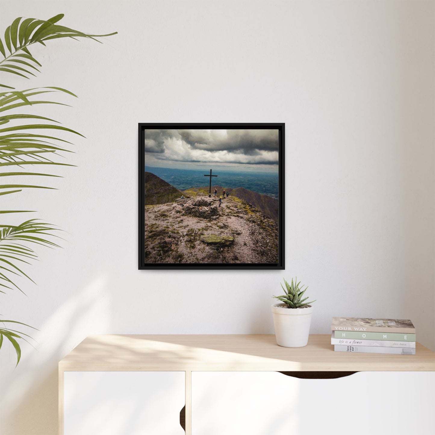 Carrauntoohil Summit Matte Canvas, Framed (Multi-color)