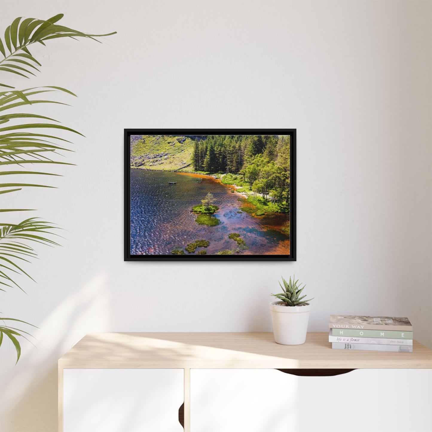 Gleanteenassig Forest Matte Canvas, Framed (Multi-color)