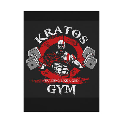 Kratos Gym Motivational Matte Poster – Training Like a God