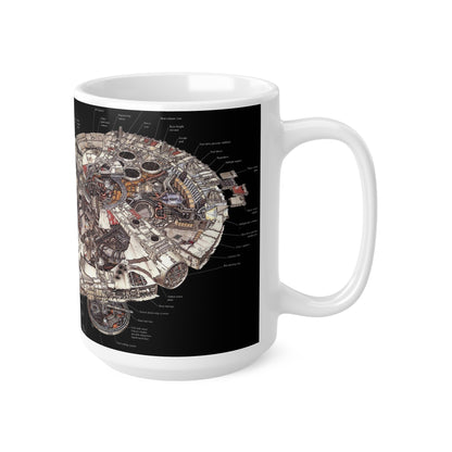 Stylish Spaceship Design Ceramic Coffee Cups, 11oz, 15oz