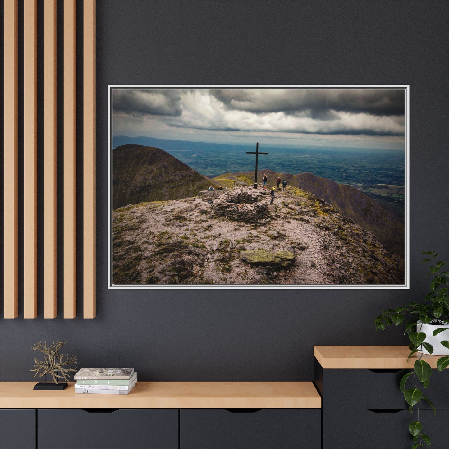 Carrauntoohil Summit Matte Canvas, Framed (Multi-color)