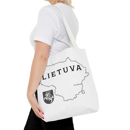 Lietuva Map Tote Bag - Stylish Travel Bag for Lithuanian Pride