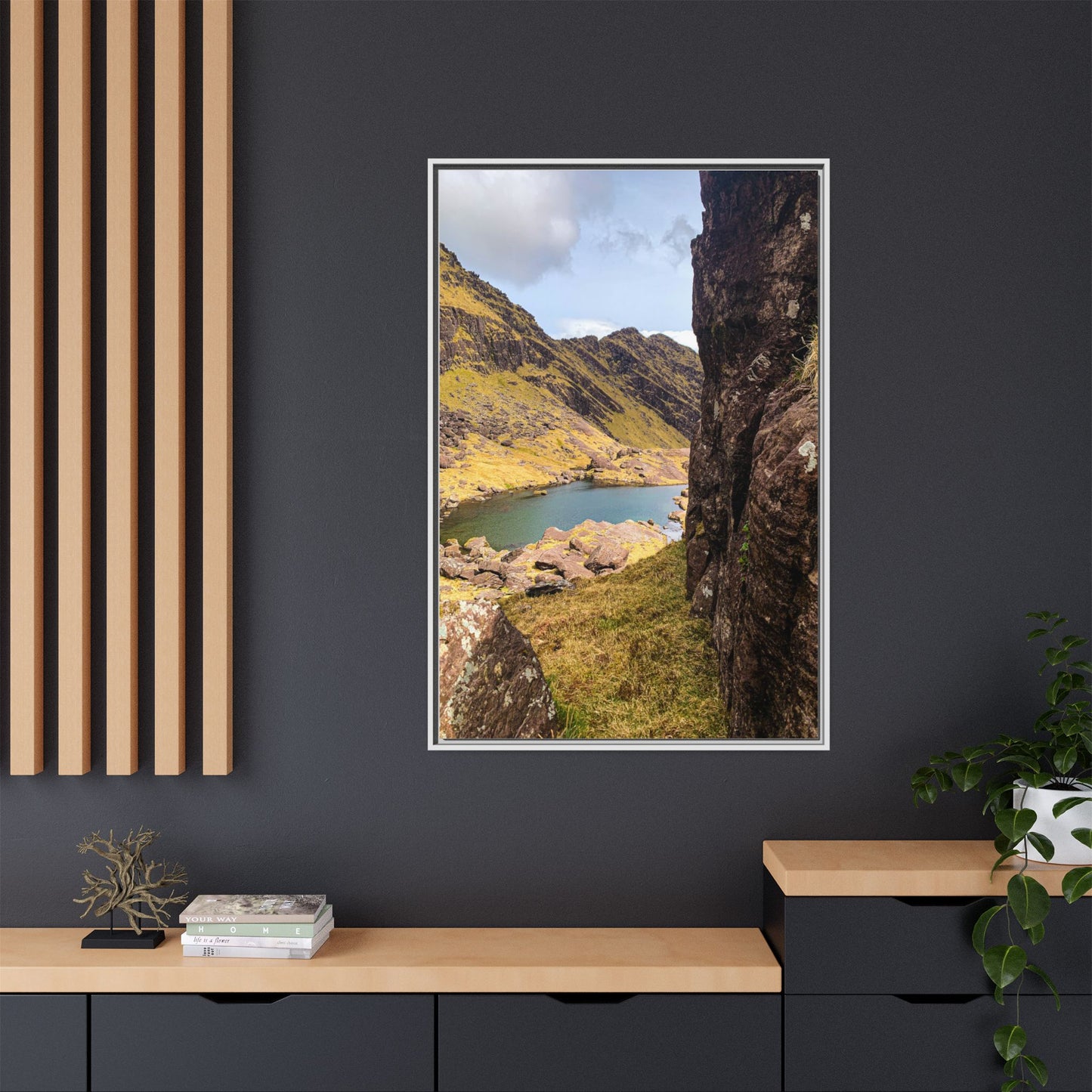 Mount Brandon Valley Matte Canvas, Framed (Multi-color)