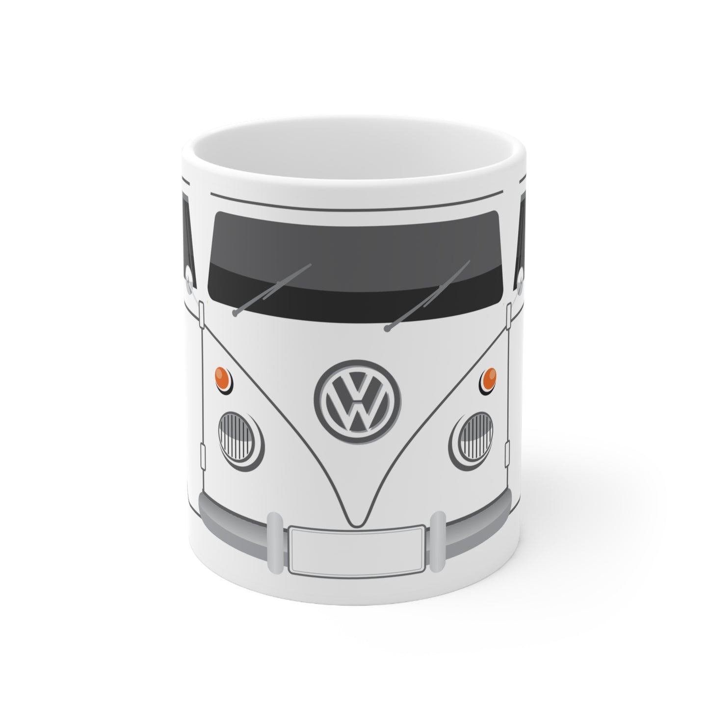 Vintage VW Bus Ceramic Coffee Mug - 11oz & 15oz - Perfect for Auto Enthusiasts White