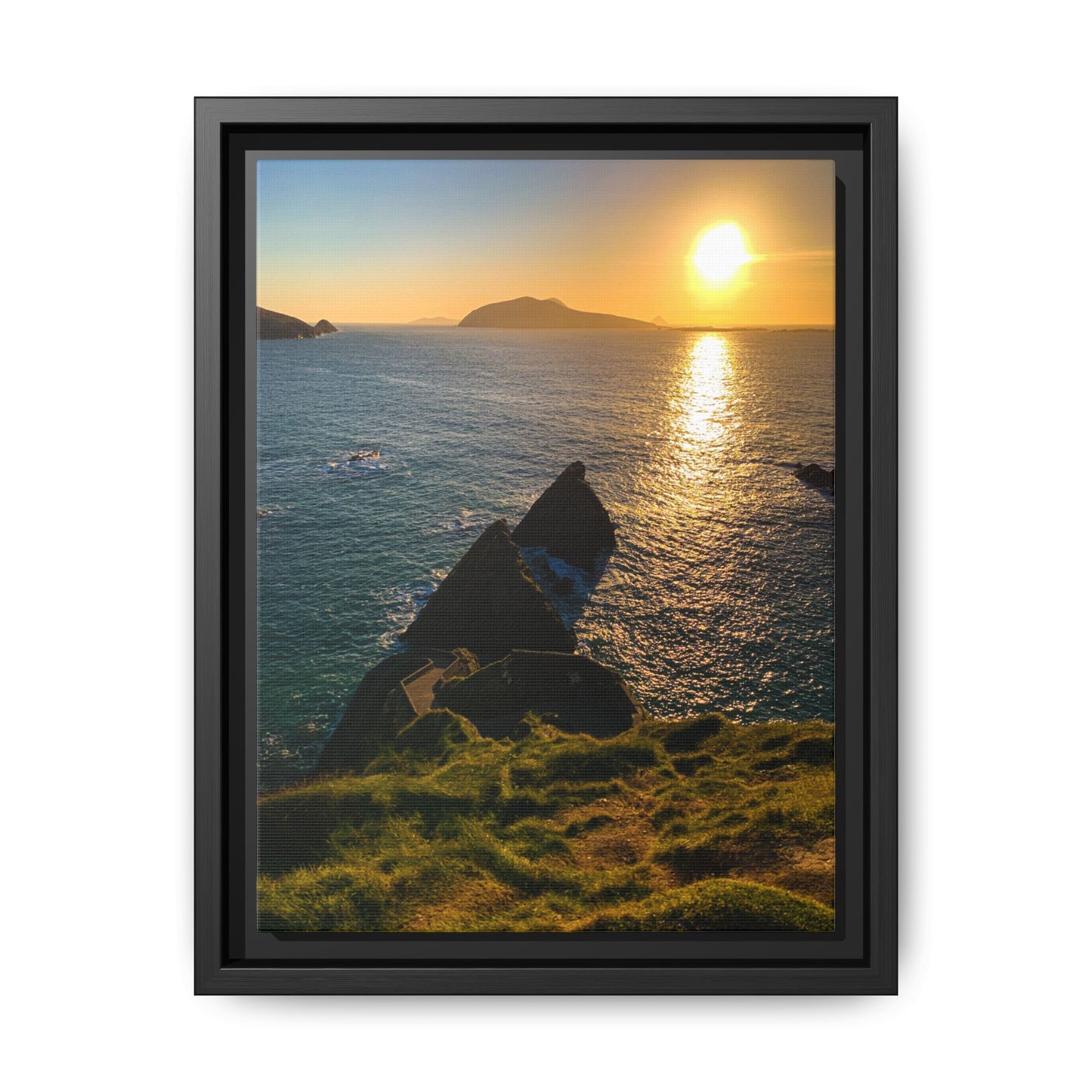 Dunquin Pier Matte Canvas, Framed (Multi-color)