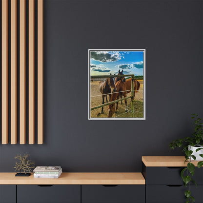 Horses Matte Canvas, Framed (Multi-color)