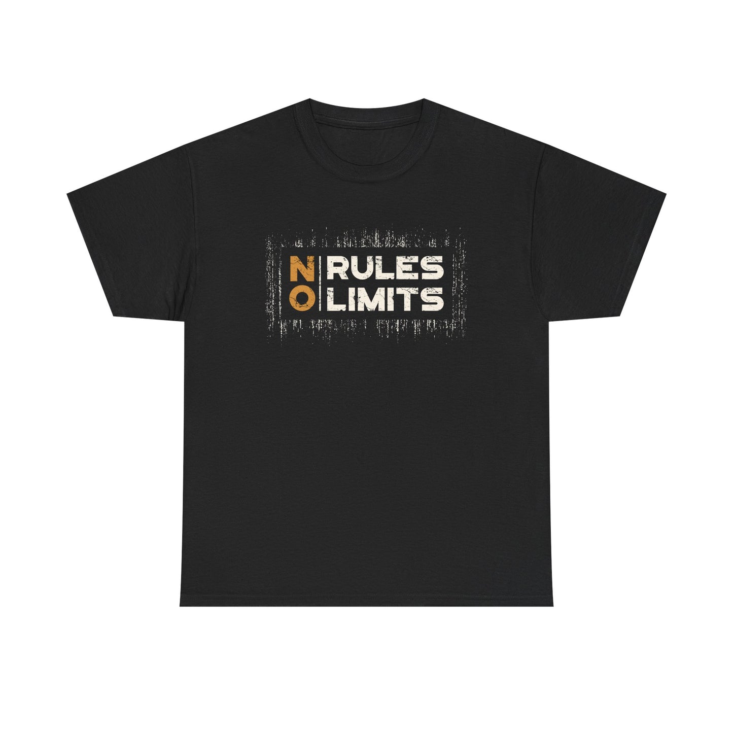 No Rules Limits Unisex Heavy Cotton Tee - Bold Graphic Tee for Freedom Lovers
