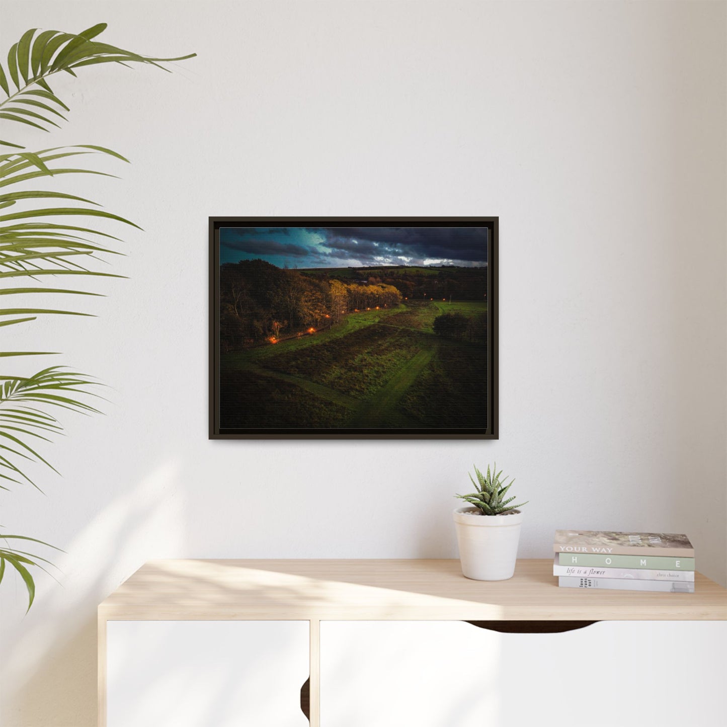 Listowel Town Park Matte Canvas, Framed (Multi-color)