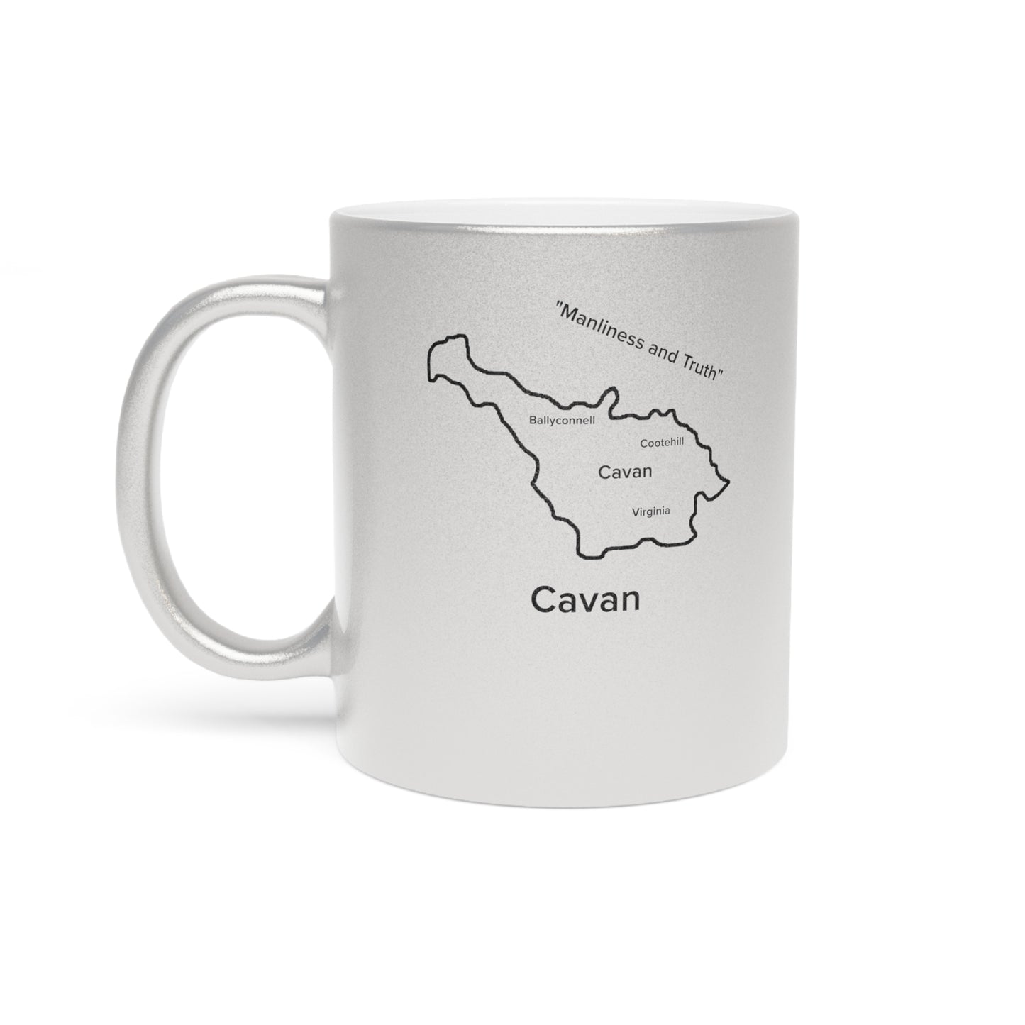 Cavan County Metallic Colour Mug - Silver/Gold - Perfect Gift for Coffee Lovers
