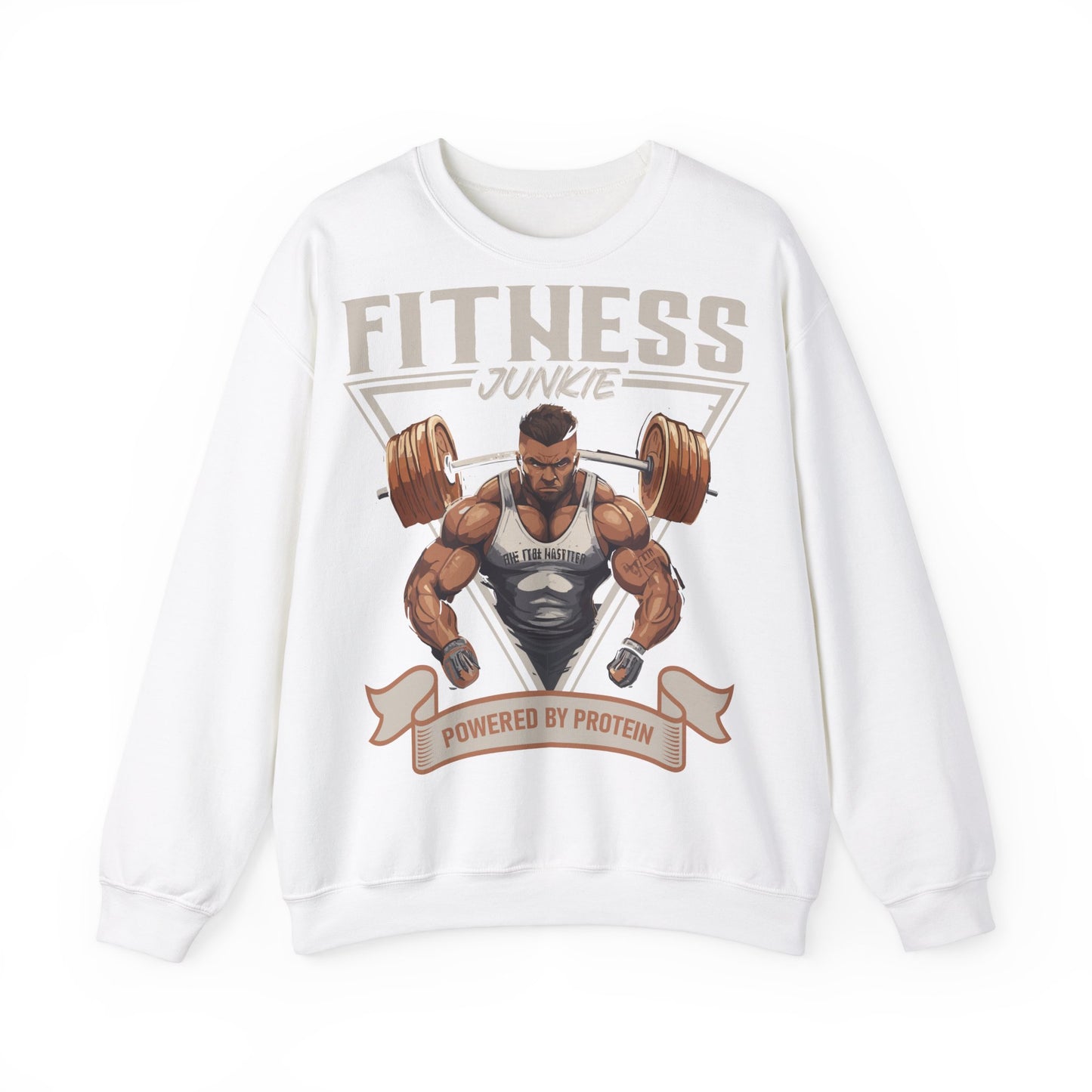 Fitness Junkie Unisex Heavy Blend™ Crewneck Sweatshirt - Powered by Protein