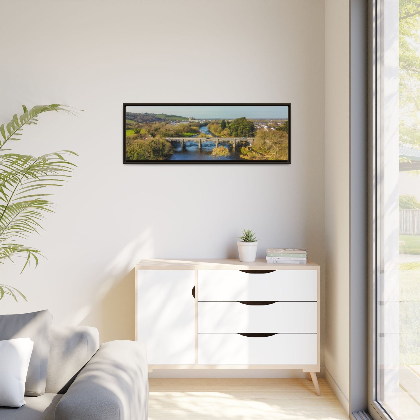Listowel Bridge Matte Canvas, Framed (Multi-color)