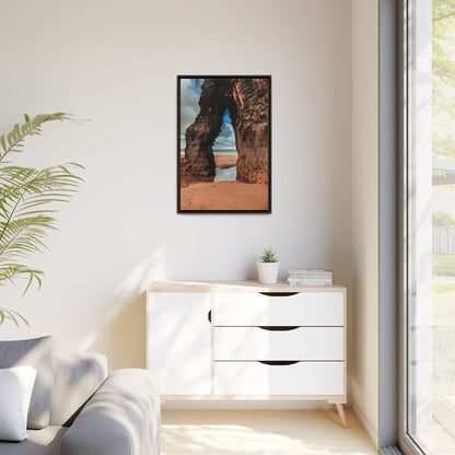 Ballybunion Cliff Matte Canvas, Framed (Multi-color)