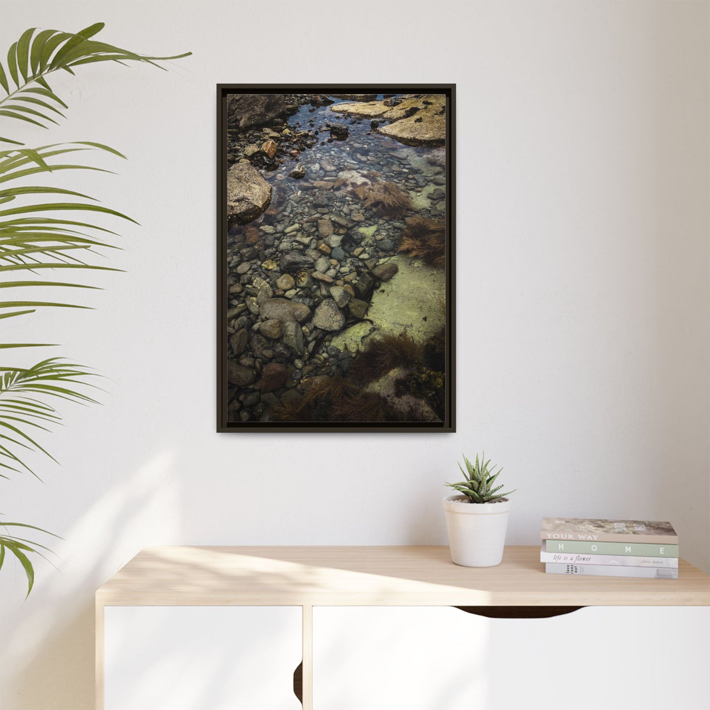 Rocks Matte Canvas, Framed (Multi-color)