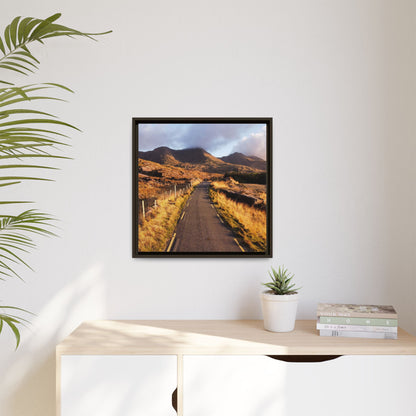 Sunset Road Matte Canvas, Framed (Multi-color)