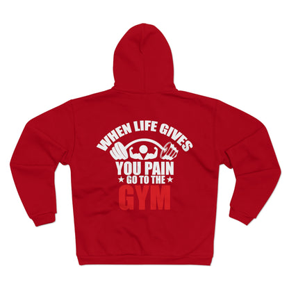 Motivational Gym Zip Sweatshirt for Fitness Enthusiasts